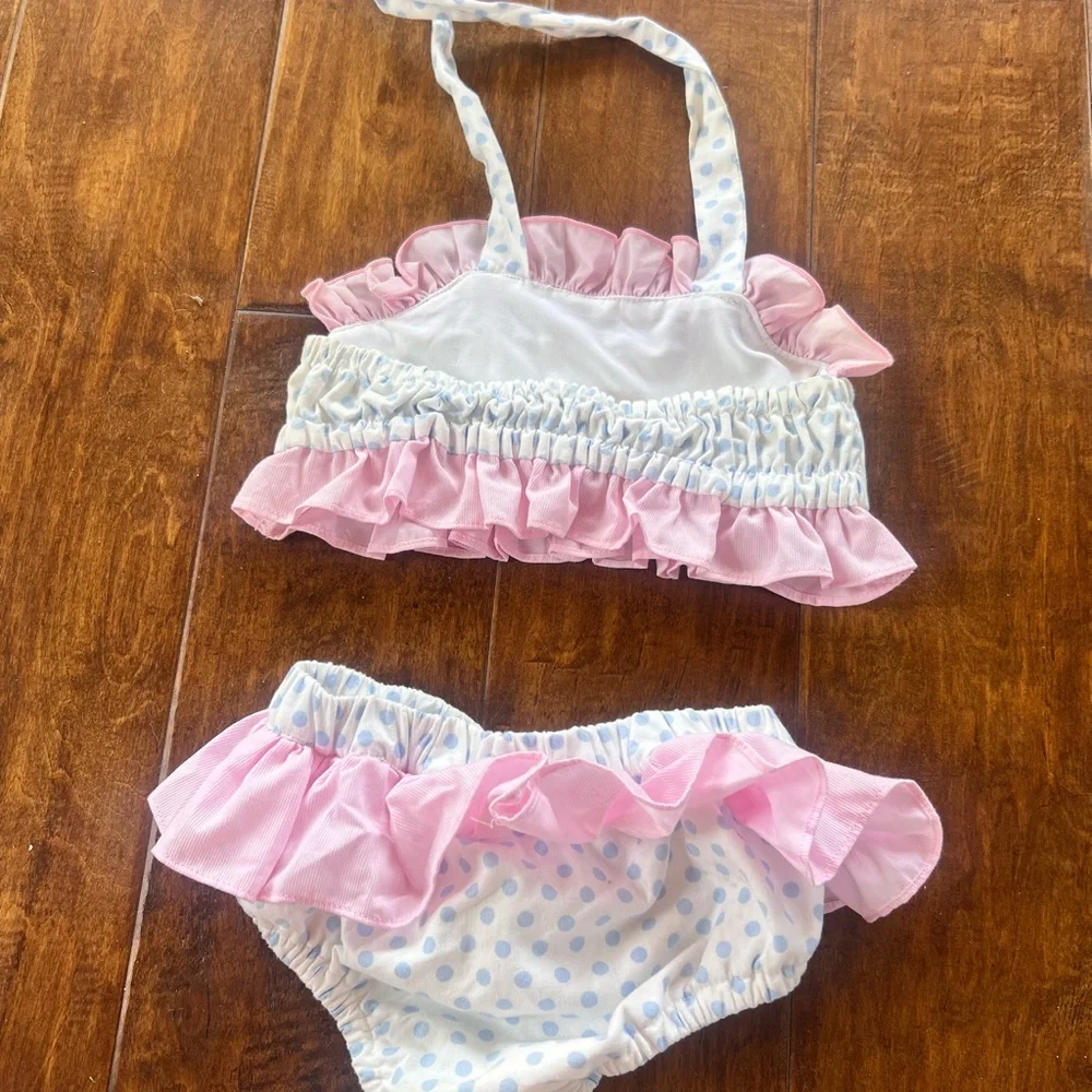 “Emma” Ruffled Baby Bikini 12M - Picture 2 of 3